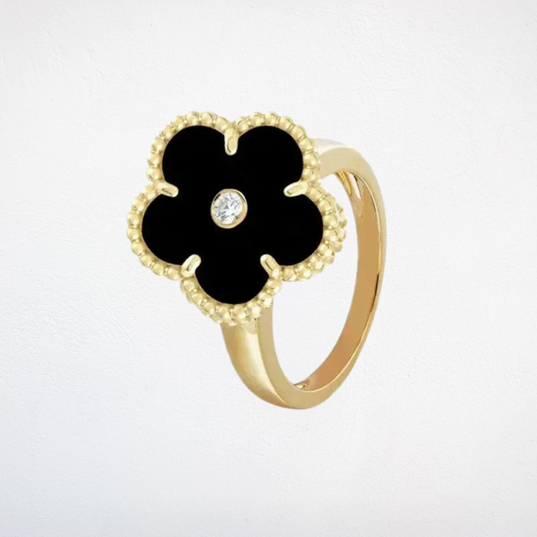 Clover Charm Statement Ring