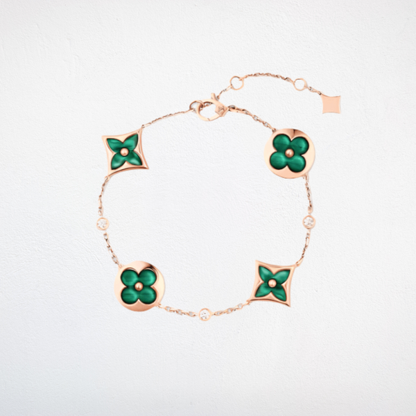 Elegant Green Blossom Cuff