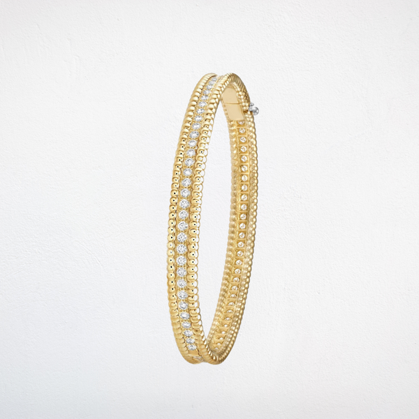 Refined Zircon Accent Bangle Bracelet